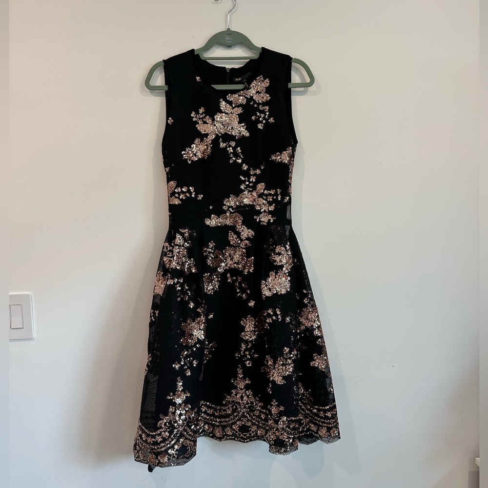 Elegant Black Floral Dress